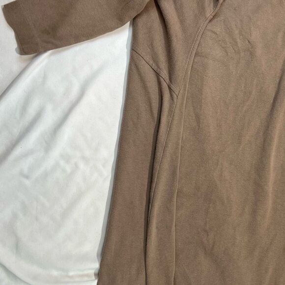 Soft Surroundings Brown Zipper Cowl Neck Tunic Jacket M - Picture 10 of 11